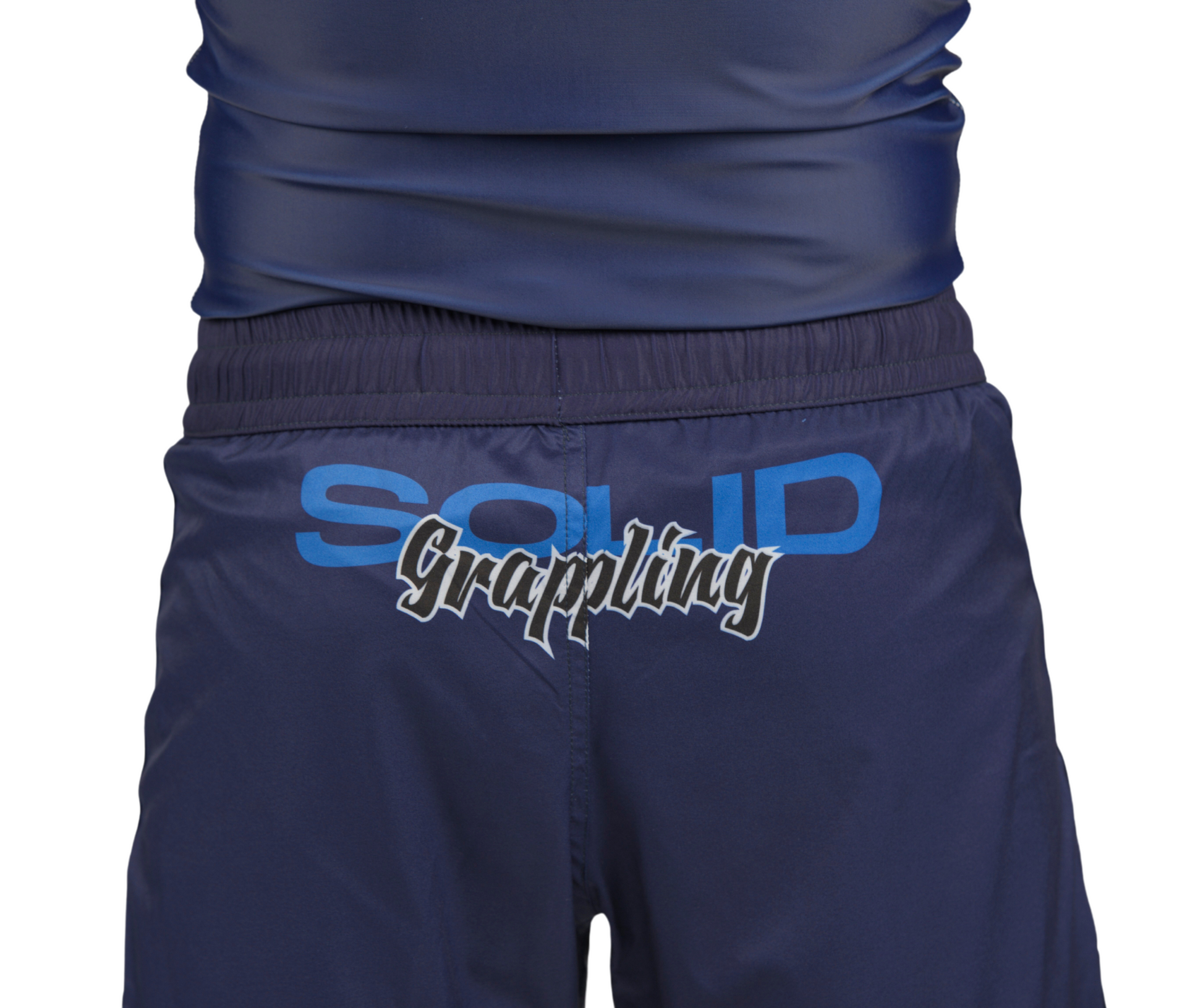 back of solid grappling no gi jiu jitsu bjj shorts